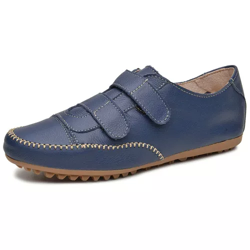 Mocatênis Feminino Top Franca Shoes Azul Marinho - Top Franca Shoes | Calçados Confortáveis em Couro