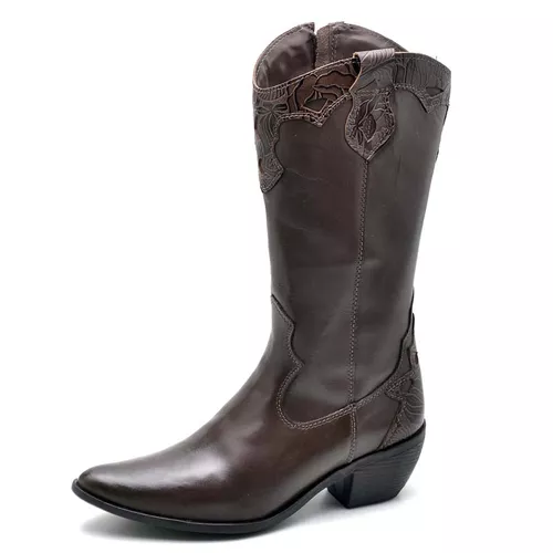 BOTA FEMININA COUNTRY BICO FINO TOP FRANCA SHOES C... - Top Franca Shoes | Calçados Confortáveis em Couro
