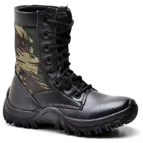 Coturno Bota Tênis Infantil Kids Adventure Militar... - Top Franca Shoes | Calçados Confortáveis em Couro