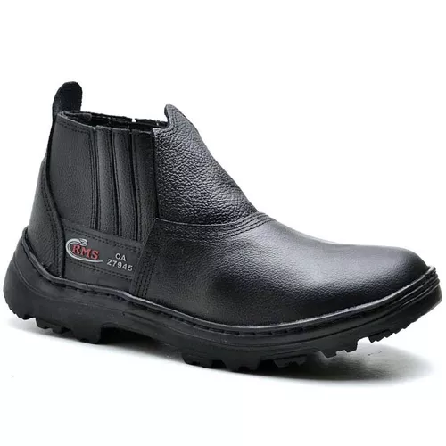 Bota Coturno Masculino Anti Chamas Segurança Preto - Top Franca Shoes | Calçados Confortáveis em Couro