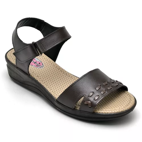 Sandália Feminina Conforto Top Franca Shoes Cafe - Top Franca Shoes | Calçados Confortáveis em Couro