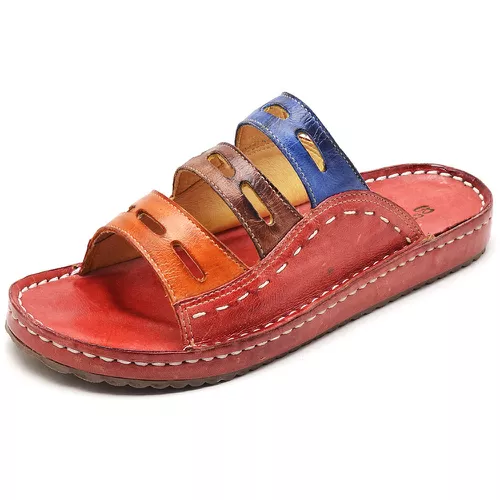 Sandália Chinelo Birken Conforto Anatomico Ortopéd... - Top Franca Shoes | Calçados Confortáveis em Couro