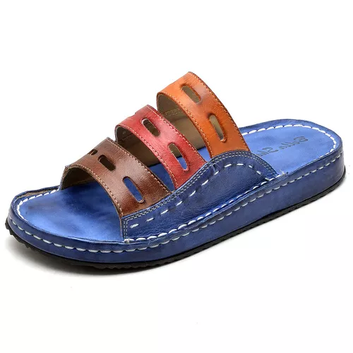 Sandália Chinelo Birken Conforto Anatomico Ortopéd... - Top Franca Shoes | Calçados Confortáveis em Couro