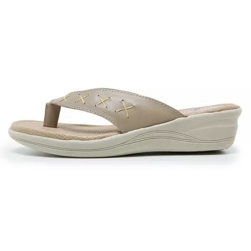 Sandália Chinelo de Dedo Conforto Anatomico Ortopé... - Top Franca Shoes | Calçados Confortáveis em Couro