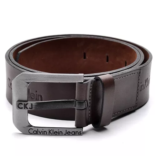 Cinto Social Esporte Fino Calvin Klein Cafe - Top Franca Shoes | Calçados Confortáveis em Couro