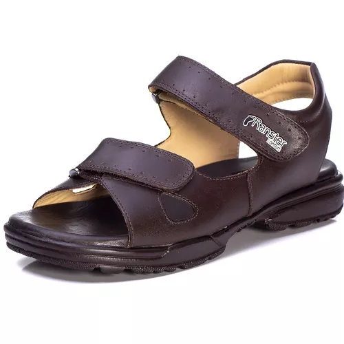 Sandália Papete Masculina Ortopédica Anatomica de ... - Top Franca Shoes | Calçados Confortáveis em Couro