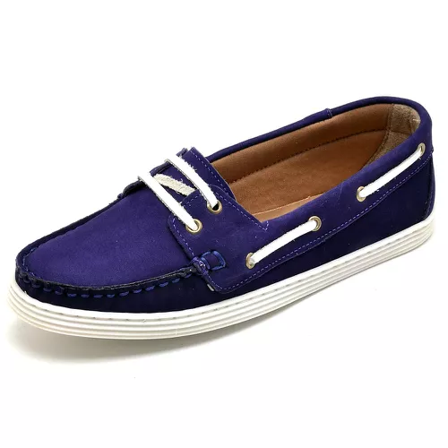 Sider Mocassim Feminino Top Franca Shoes Violeta - Top Franca Shoes | Calçados Confortáveis em Couro