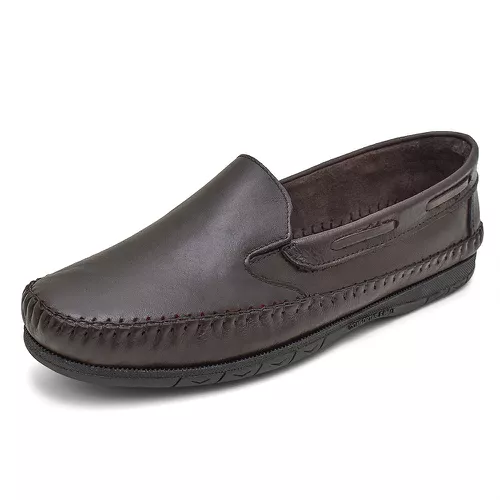 Sapatilha Mocassin Masculino Top Franca Shoes Café - Top Franca Shoes | Calçados Confortáveis em Couro
