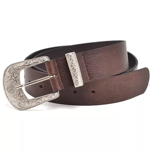 Cinto Feminino Estilo Cowgirl Country Em Couro Com... - Top Franca Shoes | Calçados Confortáveis em Couro