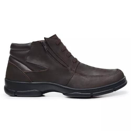 Bota Botina Coturno Masculino Ortopédico de Confor... - Top Franca Shoes | Calçados Confortáveis em Couro