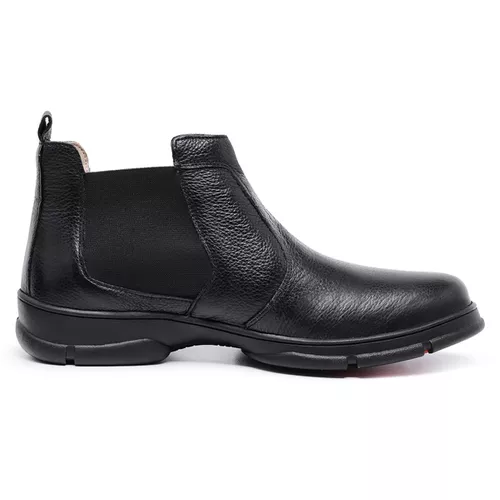 Bota Botina Coturno Chelsea Masculino Ortopédico d... - Top Franca Shoes | Calçados Confortáveis em Couro