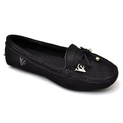 Mocassim Drive Sapatilha Feminina Via Confort Cour... - Top Franca Shoes | Calçados Confortáveis em Couro