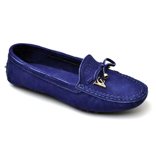 Mocassim Drive Sapatilha Feminina Via Confort Cour... - Top Franca Shoes | Calçados Confortáveis em Couro