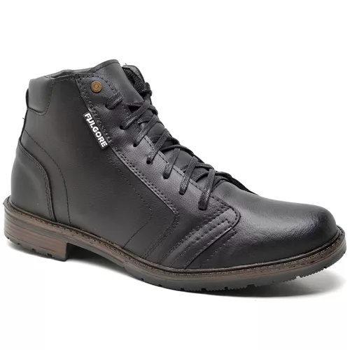 Bota Coturno Masculino Casual Urbano Com Ziper Lat... - Top Franca Shoes | Calçados Confortáveis em Couro