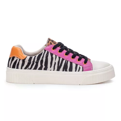 Tenis Feminino Estampado Sabrina Colorido - 273087... - MONOPÓLIO SHOES 