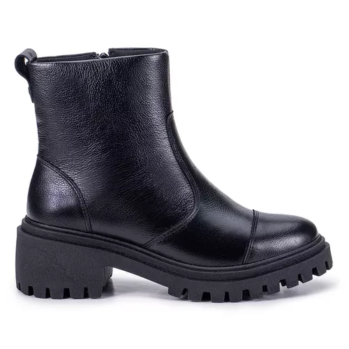 Coturno Monopólio Loui em Couro Preto - 161017M-41... - MONOPÓLIO SHOES 