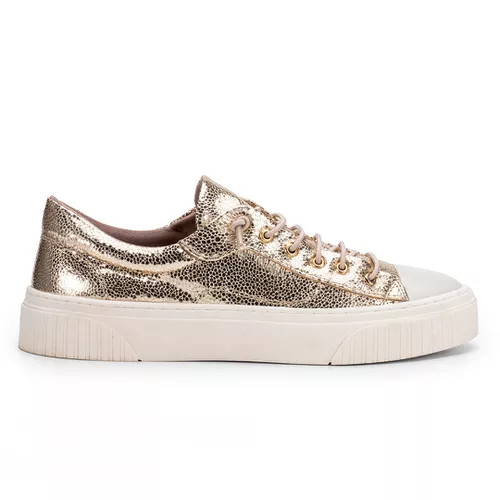 Tênis Feminino Casual Brida Monopólio Glow Ouro Li... - MONOPÓLIO SHOES 