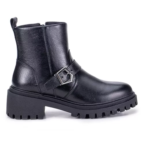 Coturno Serena em Couro Com Fivela - 161010m-4134 - MONOPÓLIO SHOES 