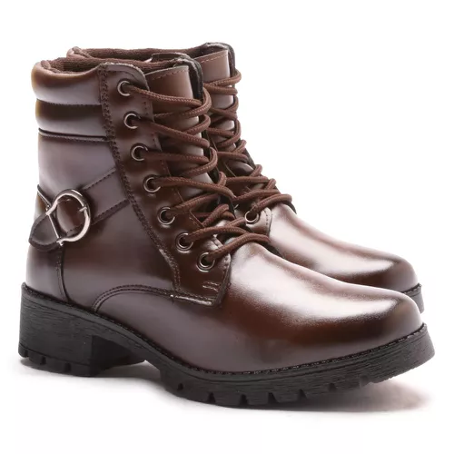 Coturno Franshoes Feminino Alice com Atacador e Fi... - FRANSHOES