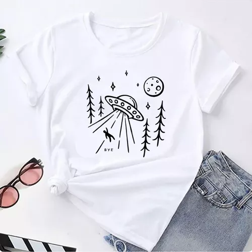 T- Shirt Feminina Franshoes 100% Algodão Camiseta ... - FRANSHOES
