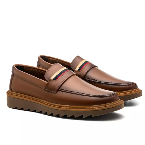 Mocassim Masculino Pierre em Couro Algarve Fransho... - FRANSHOES