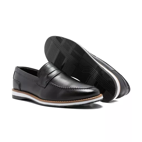 Sapato Social Derby Mosk com Gravata - Preto - FRANSHOES