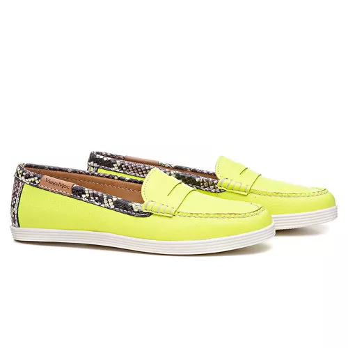 Mocassim Feminino - Vw516 / Amarelo Neon