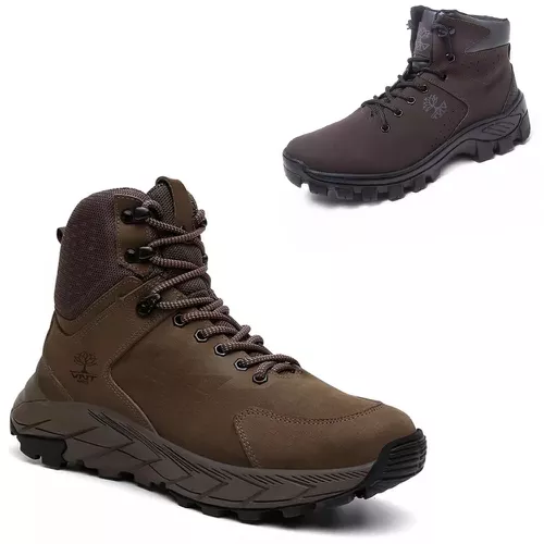 KIT 2 Botas Adventure em Couro Confortável Petróle... - VNTBOOTS