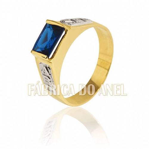 ANEL DE FORMATURA INFANTIL EM OURO AMARELO 18K 0,750 FA-165-N