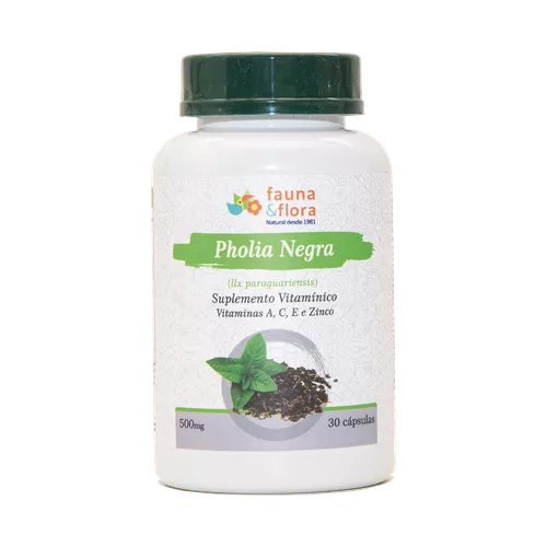 Pholia Negra Vitamina A, C, E e Zinco 500mg - 30 c... - Fauna e Flora l Sua Loja Online de Produtos Naturais
