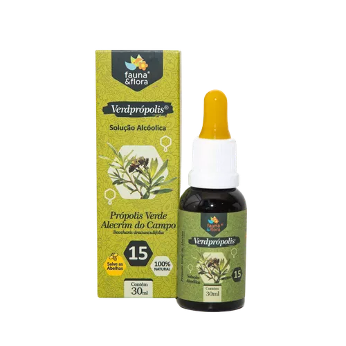 Verdprópolis Solução Alcoolica 15% - 30ml - Fauna e Flora l Sua Loja Online de Produtos Naturais