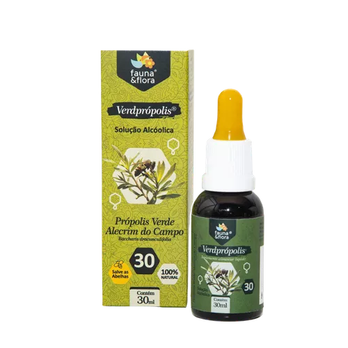 Verdprópolis Solução Alcoólica 30% - 30ml - Fauna e Flora l Sua Loja Online de Produtos Naturais
