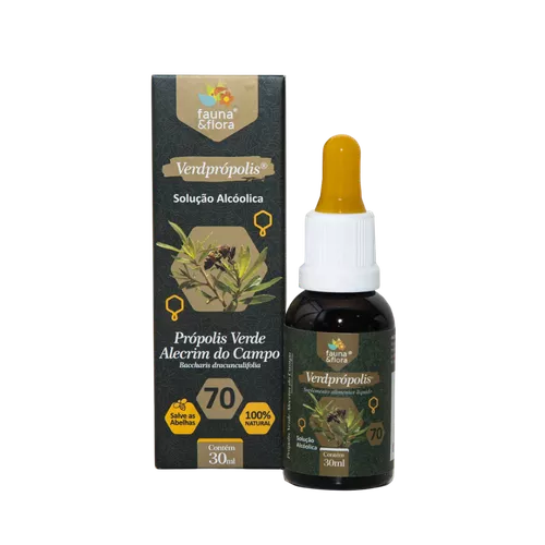 Verdprópolis Solução Alcoolica 70% 30ml - Fauna e Flora l Sua Loja Online de Produtos Naturais