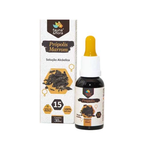 Extrato de Própolis Marrom Solução Alcoólica 15% -... - Fauna e Flora l Sua Loja Online de Produtos Naturais