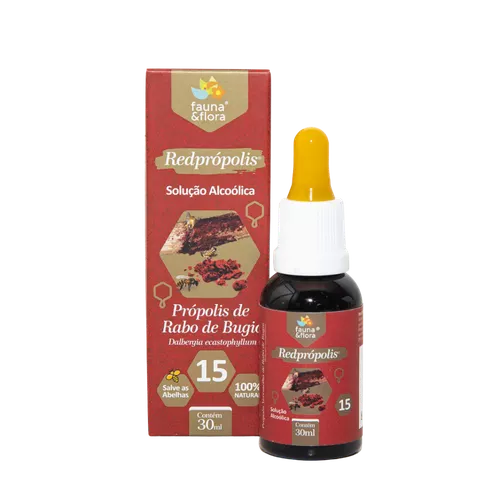 Redprópolis Solução Alcoolica 15% - 30ml - Fauna e Flora l Sua Loja Online de Produtos Naturais