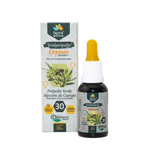 Verdprópolis Orgânico Solução Alcoólica 30% - 30ml... - Fauna e Flora l Sua Loja Online de Produtos Naturais