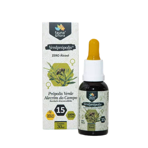 Verdprópolis Zero Álcool 15% - 30 ml - Fauna e Flora l Sua Loja Online de Produtos Naturais