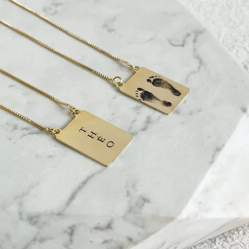 Colar Escapulário Personalizado M Folheado em Ouro... - IAIÁ Semijoias