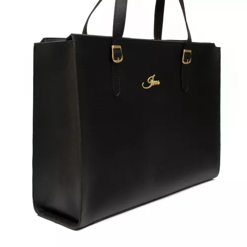 Bolsa Shopper Grande Ana Preto - Immateriale Bolsas