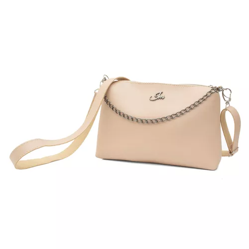 Bolsa Tiracolo com Corrente Pequena Nude