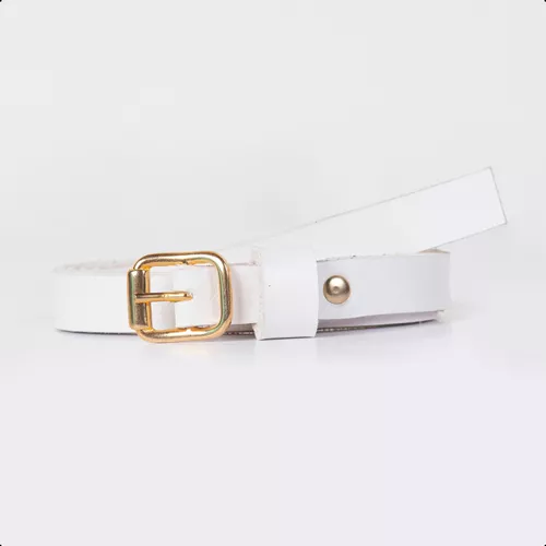 Cinto Feminino Fino Branco - Immateriale Bolsas