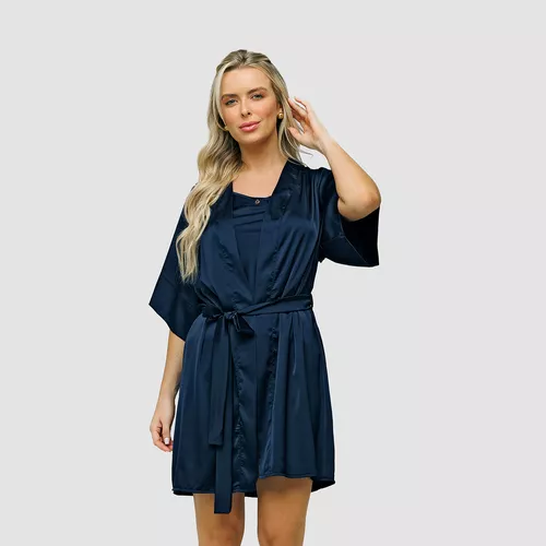 17.01.332 ROBE LISO CETIM ITALIANO - MARINHO - 170... - Loik