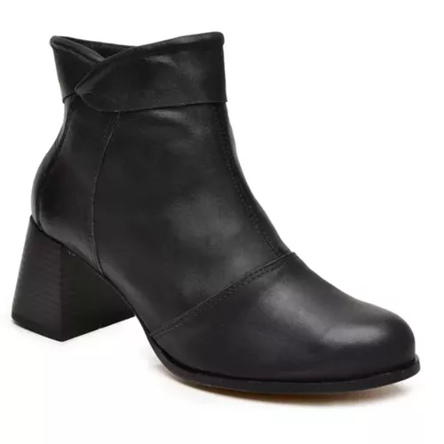 Bota Iris Cano Baixo Couro Legítimo - Loja Miuzzi