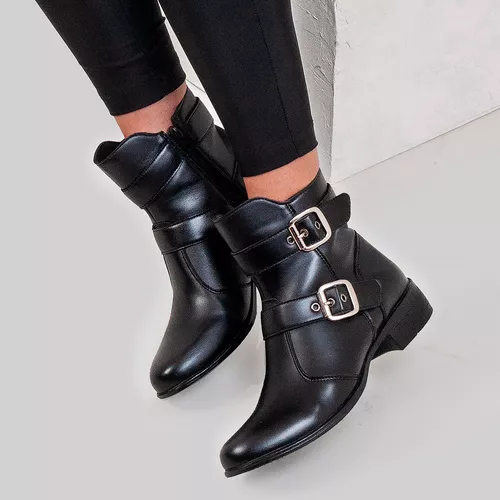 Bota Molly Feminino Cano Médio Preto - 0544-PTO - MOLLY