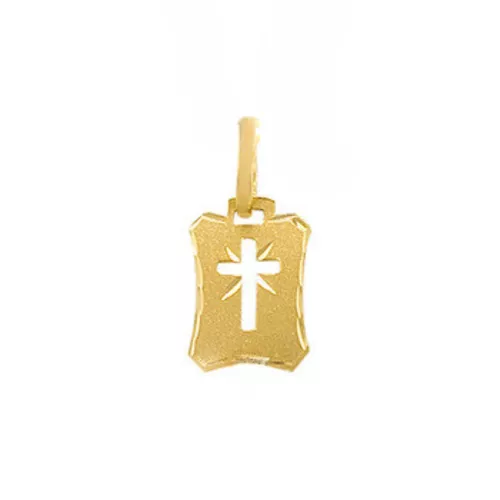 Crucifixo Placa em Ouro 18k - NORTHOFF - Sonhos em Ouro 18k!