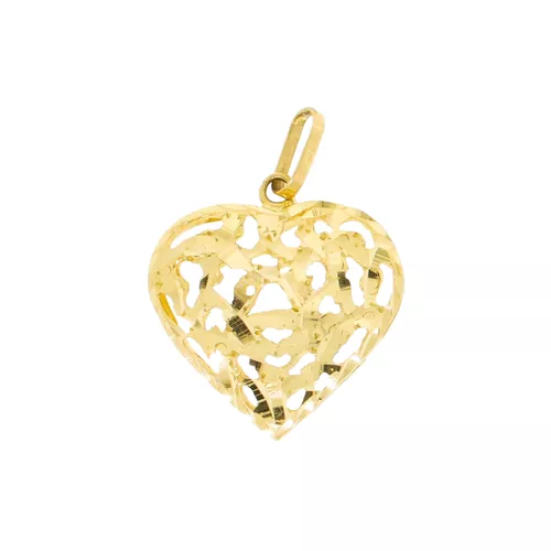 Pingente de Coração Vazado em Ouro 18k - NORTHOFF - Sonhos em Ouro 18k!