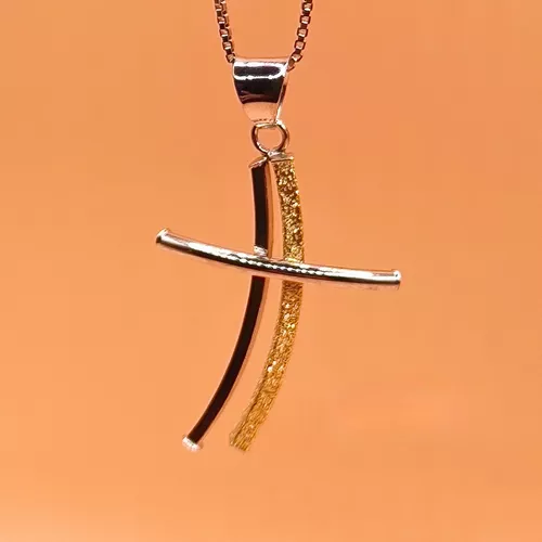 Crucifixo em Ouro Bicolor 18k - NORTHOFF - Sonhos em Ouro 18k!