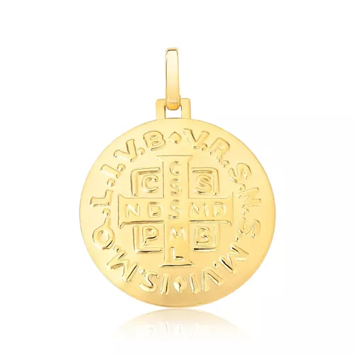 Pingente São Bento 3x3cm Grande em Ouro 18k - NORTHOFF - Sonhos em Ouro 18k!