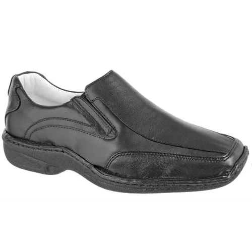 Sapato Social de Conforto Masculino Anatomico Pret - Top Franca Shoes | Calçados Confortáveis em Couro