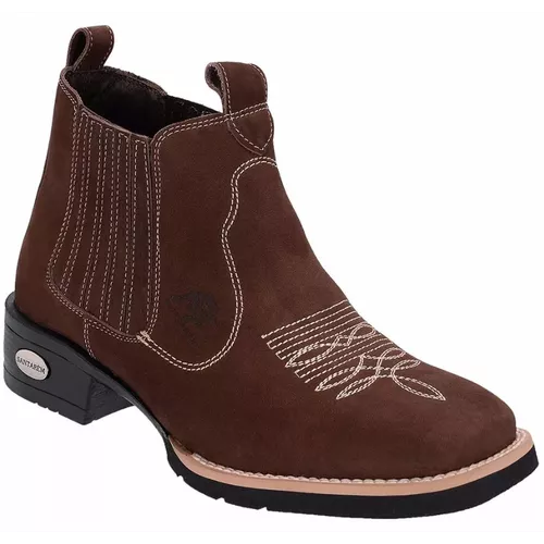 Bota Texana Country Masculina Rodeio de Couro Nobu... - Top Franca Shoes | Calçados Confortáveis em Couro